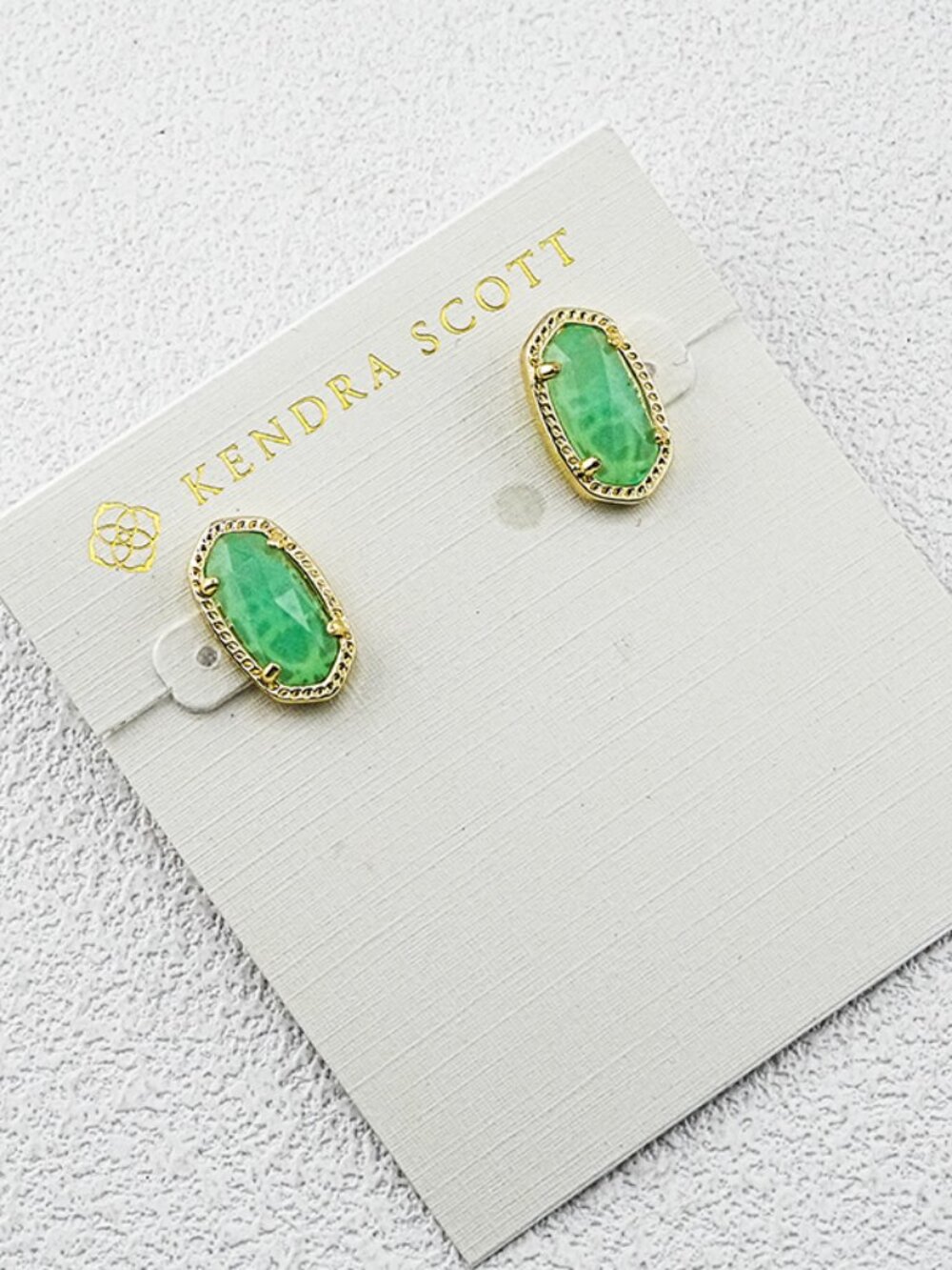 Kendra Scott Light Green Stud Earrings